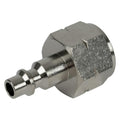 1/4" Body x 1/2" FNPT Nickel-Plated Brass Industrial Interchange Pneumatic Quick Disconnect Plug