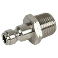 1/4" Body x 1/4" MNPT Nickel-Plated Brass TRU-FLATE® (Automotive) Interchange Pneumatic Quick Disconnect Plug