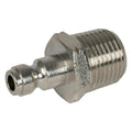 1/4" Body x 1/2" MNPT Nickel-Plated Brass TRU-FLATE® (Automotive) Interchange Pneumatic Quick Disconnect Plug