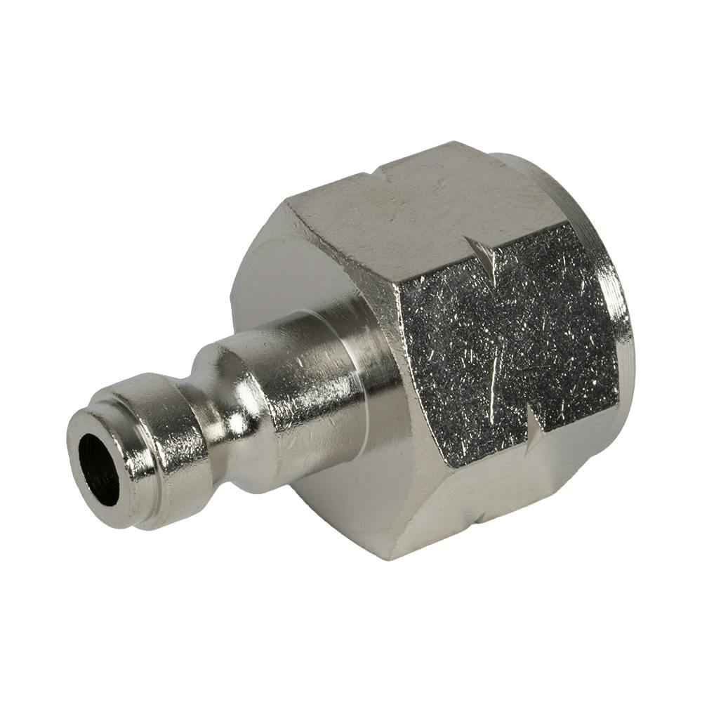 1/4" Body x 1/2" FNPT Nickel-Plated Brass TRU-FLATE® (Automotive) Interchange Pneumatic Quick Disconnect Plug