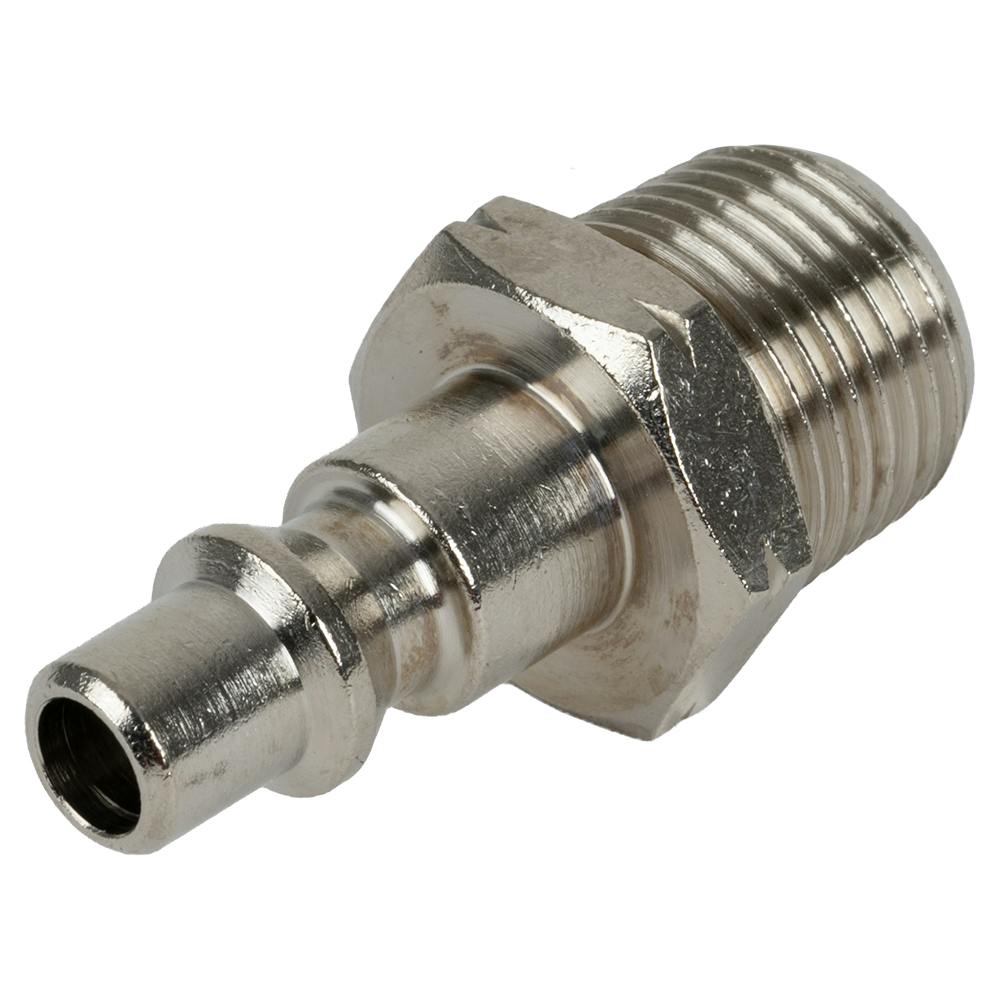 1/4" Body x 1/4" MNPT Nickel-Plated Brass ARO Interchange Pneumatic Quick Disconnect Plug