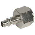 1/4" Body x 1/2" FNPT Nickel-Plated Brass ARO Interchange Pneumatic Quick Disconnect Plug