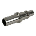 1/4" Body x 1/4" Hose Barb Nickel-Plated Brass ARO Interchange Pneumatic Quick Disconnect Plug