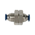 3/8" OD Push-to-Connect x 3/8" OD Push-to-Connect Nickel-Plated Brass Pneumatic Bulkhead Union