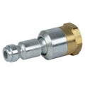 1/4" Body x 1/4" FNPT Brass/Steel Automotive Interchange Pneumatic Ball Swivel Connector