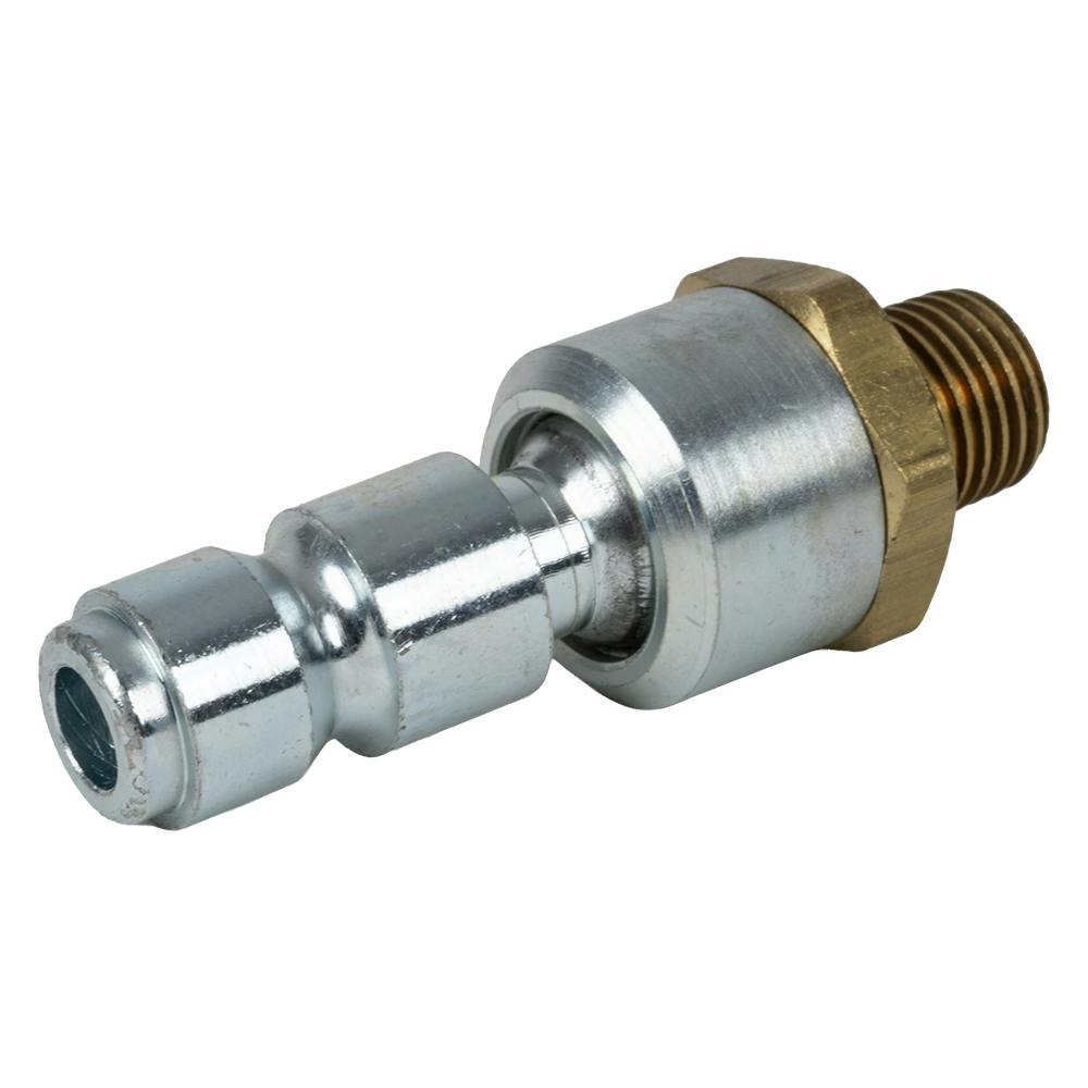 3/8" Body x 1/4" MNPT Brass/Steel Automotive Interchange Pneumatic Ball Swivel Connector