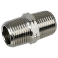 1/2" MNPT x 1.575" L Nickel-Plated Brass Threaded Hex Nipple
