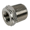 1/4" FNPT x 1/2" MNPT Nickel-Plated Brass Threaded Reducer