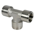 3/8" FNPT x 3/8" FNPT x 3/8" FNPT Nickel-Plated Brass Threaded Female Tee
