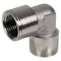 1/2" FNPT x 1/2" FNPT Nickel-Plated Brass Threaded Female 90° Elbow