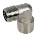 1/2" FNPT x 1/2" MNPT Nickel-Plated Brass Threaded 90° Street Elbow