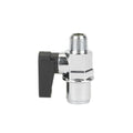 1/8" FPT x 1/8" MPT Brass Straight Thru Mini Ball Valve with NBR O-Ring