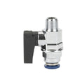 1/4" Tube x 1/8" MPT Brass Straight Thru Mini Ball Valve with NBR O-Ring