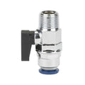 3/8" Tube x 3/8" MPT Brass Straight Thru Mini Ball Valve with NBR O-Ring