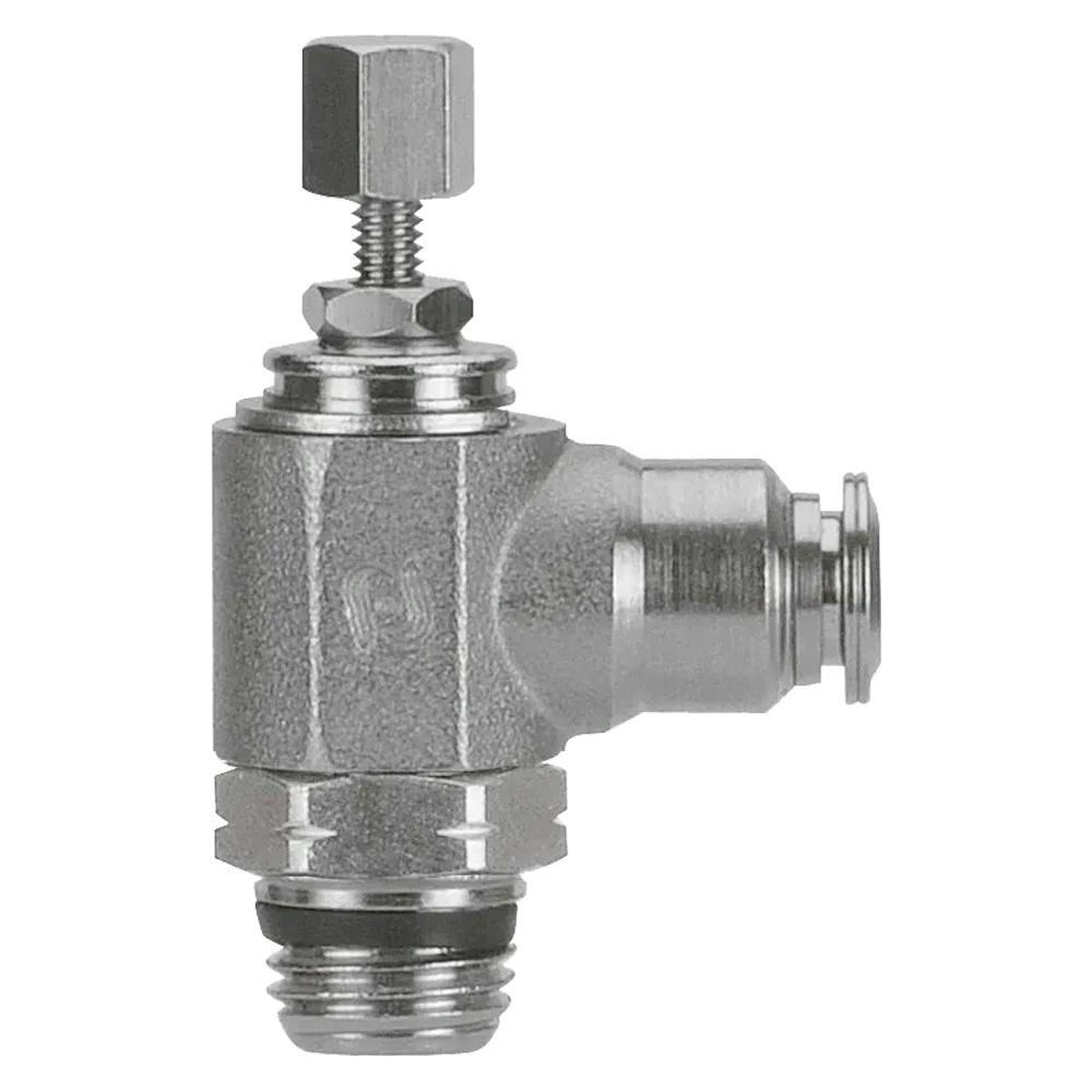 1/2" Tube x 1/2" MPT Brass Needle Valve, Controlled Flow: In
