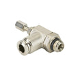 1/4" Tube x 1/8" MPT Brass Needle Valve, Controlled Flow: Out