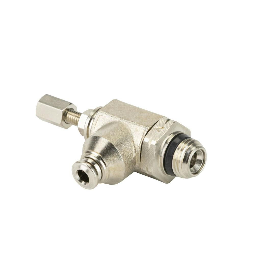 1/8" Tube x 1/8" MPT Brass Needle Valve, Controlled Flow: In