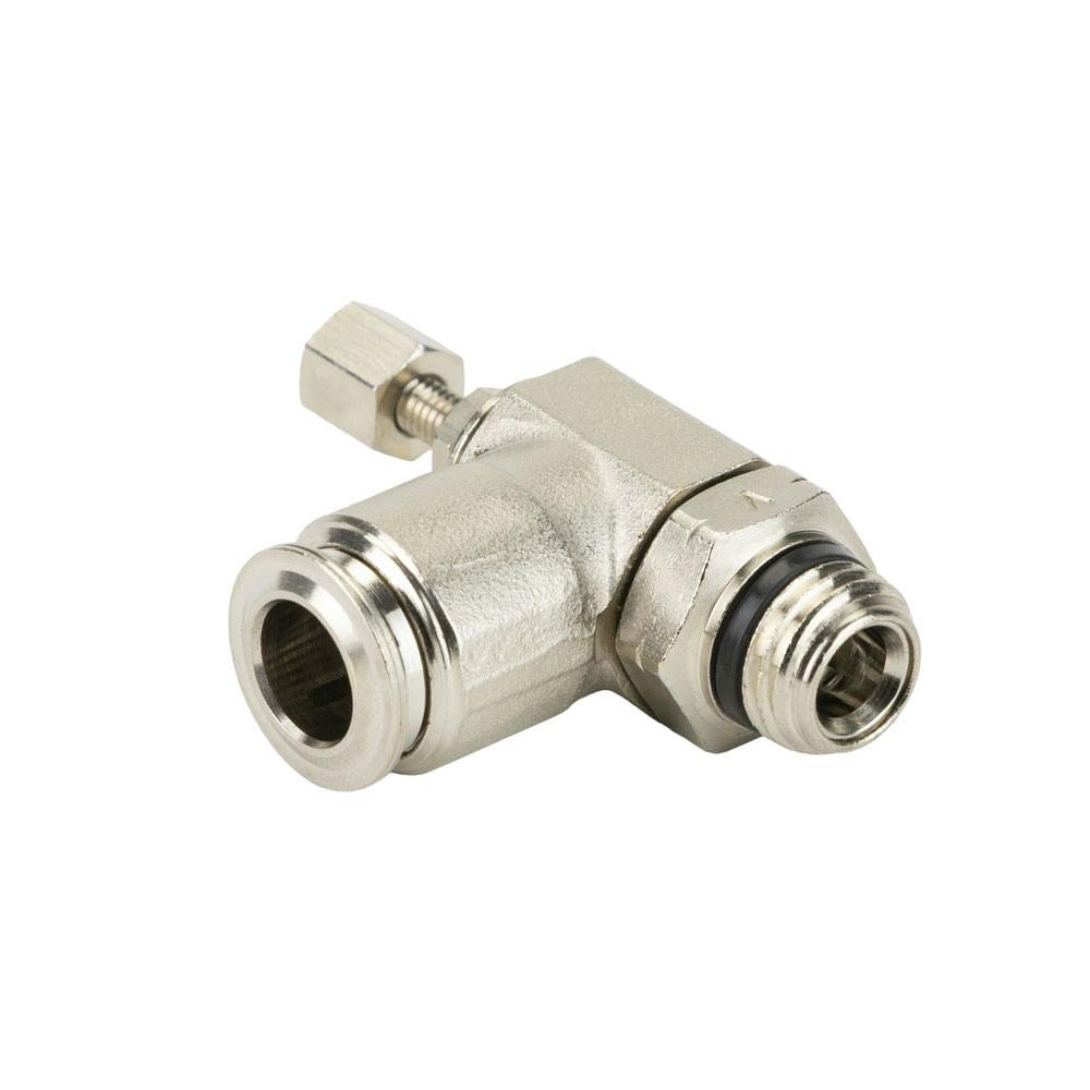 3/8" Tube x 1/4" MPT Brass Needle Valve, Controlled Flow: In