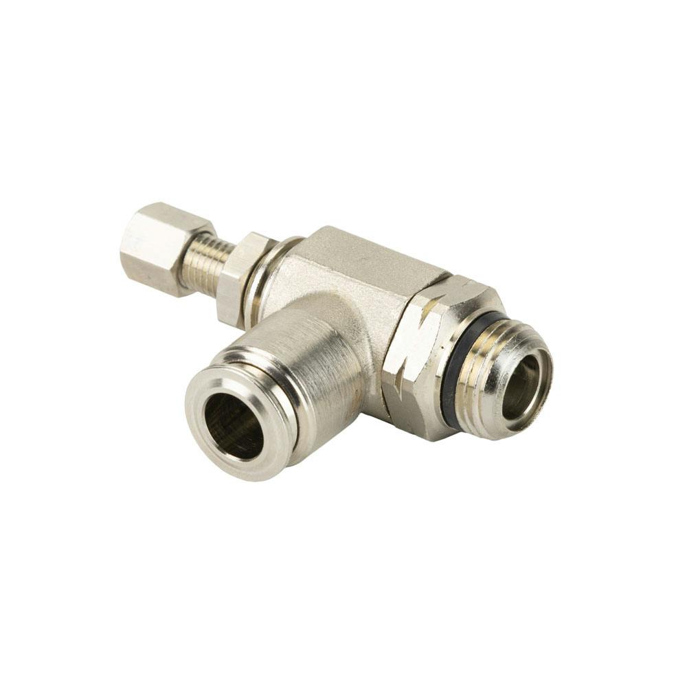 3/8" Tube x 3/8" MPT Brass Needle Valve, Controlled Flow: In