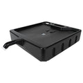 15 Qt Black Closed-Top Drain Pan with Extended Spout