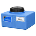 2.8 Gallon Blue Polyethylene Rectangular Flat Bottom Tank with 5" Lid & No Fitting - 14" L x 9" W x 9" Hgt.