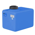 16 Gallon Blue Polyethylene Rectangular Flat Bottom Tank with 5" Lid & 3/4" Fitting - 21" L x 14" W x 14" Hgt.