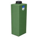 20 Gallon Green Polyethylene Rectangular Flat Bottom Tank with 5" Lid & 1/2" Outlet - 15" L x 11" W x 31" Hgt.