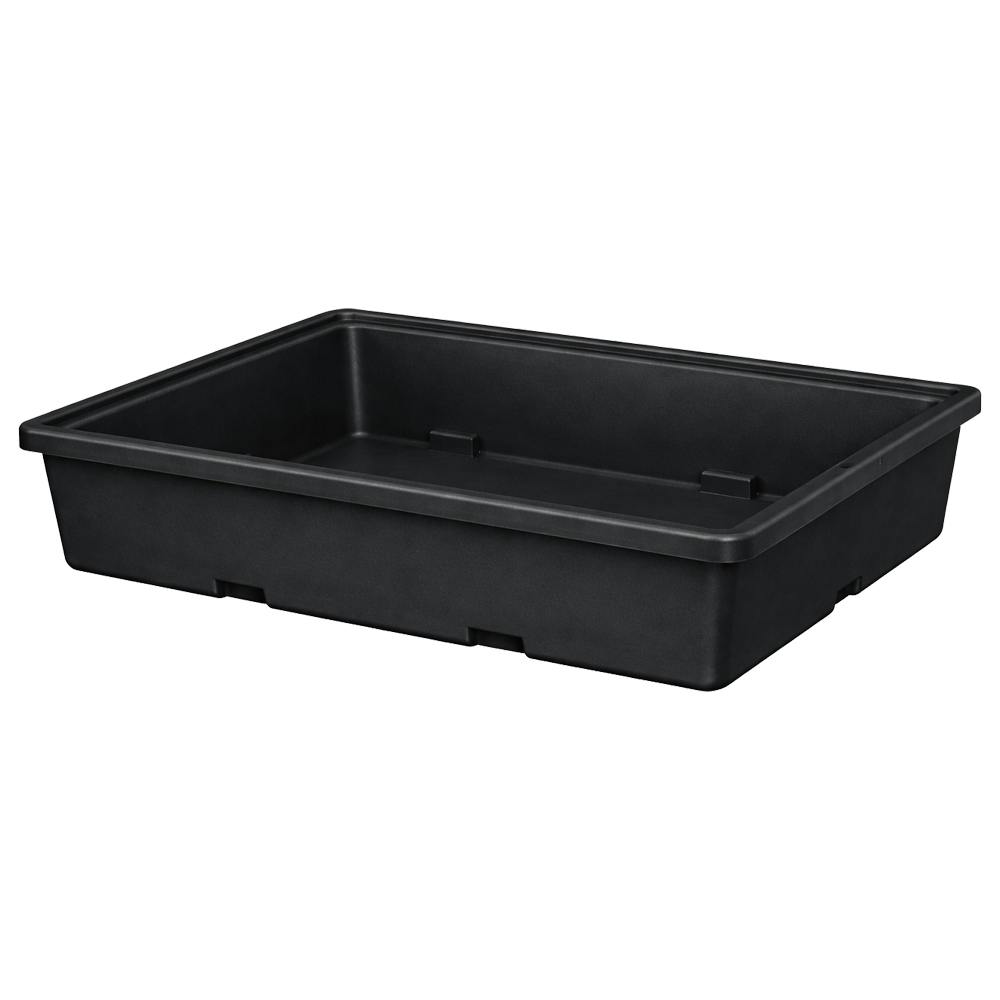 200 Gallon Black MDPE Rectangular Open Top Secondary Containment Tank - 78" L x 66" W x 12" Hgt.