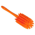3.1" Dia. Orange Polypropylene Vikan® Pipe Brush with Handle and Medium Polyester Bristles