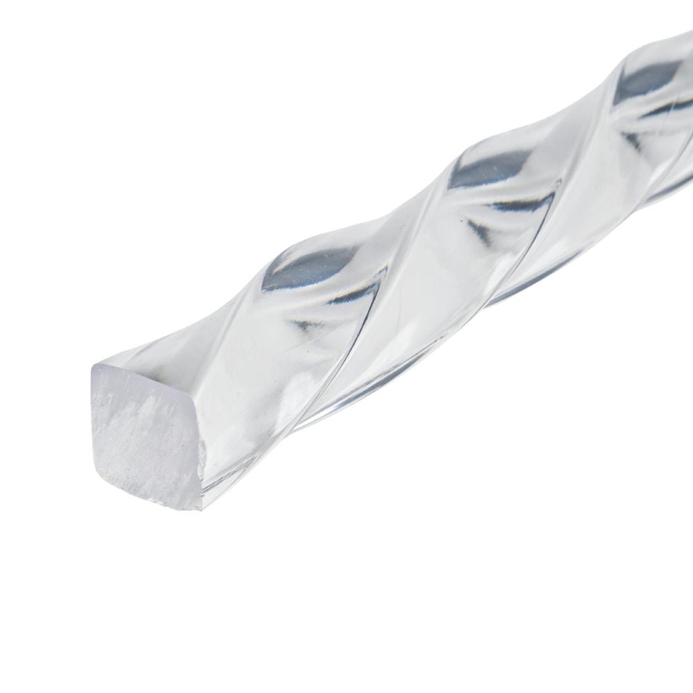 1" OD Clear Acrylic Spiral Twist Rod