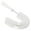 14.2" White Vikan® Stainless Steel Exterior Pipe Brush with Medium Polyester Bristles & Polypropylene Handle