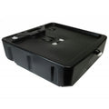 23 Qt Black Closed-Top Drain Pan with Spout