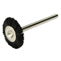 3/4" Dia. Coarse Mounted Mini Bristle Brush Wheel with 1/8" Shank for Rotary Tools - Set of 2