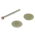 3/4" Dia. Diamond Wheel Set with 1/8" Shank Mandrel for Rotary Tools - Set of 2 Wheels