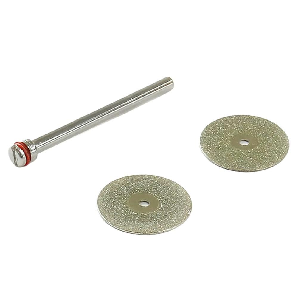 3/4" Dia. Diamond Wheel Set with 1/8" Shank Mandrel for Rotary Tools - Set of 2 Wheels