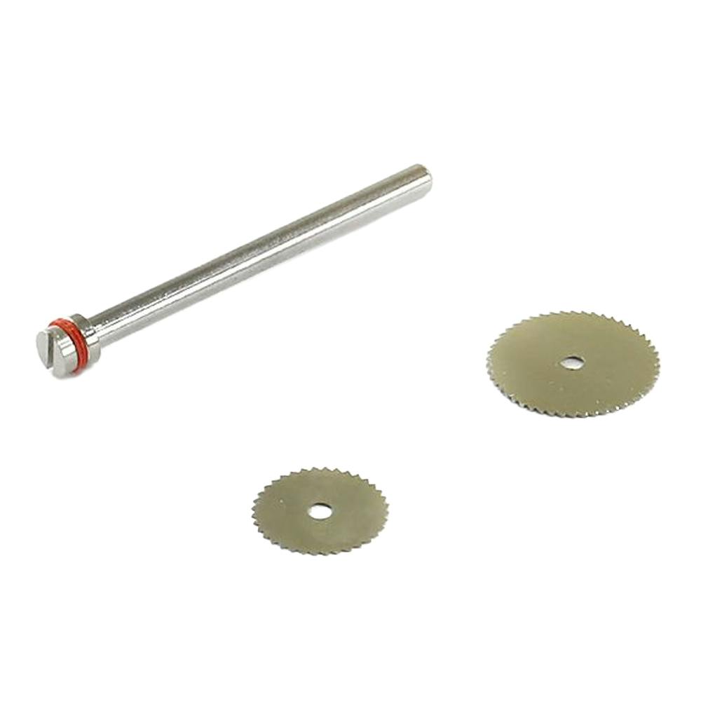 1/2" & 5/8" Dia. Mini Saw Blade Set with 1/8" Shank Mandrel for Rotary Tools - Set of 2 Blades