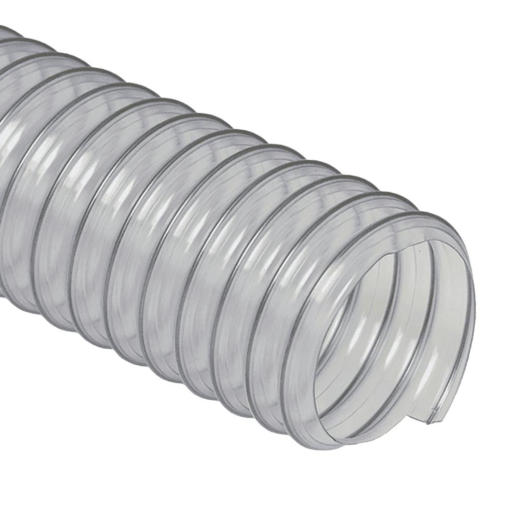 2" ID Flexadux® PV R-2 Light-Duty Clear PVC Hose with Spring Steel Wire Helix