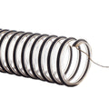 1.25" ID FlexStat® Static Dissipative Reinforced Clear Polyurethane Hose with Black ABS Helix