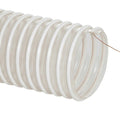 1.25" ID FlexStat® CR Static Dissipative Reinforced Clear Polyurethane Hose with White ABS Helix