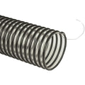6" ID FlexStat® 80 Extra Heavy-Duty Static Dissipative Reinforced Clear Polyurethane Hose with Black ABS Helix