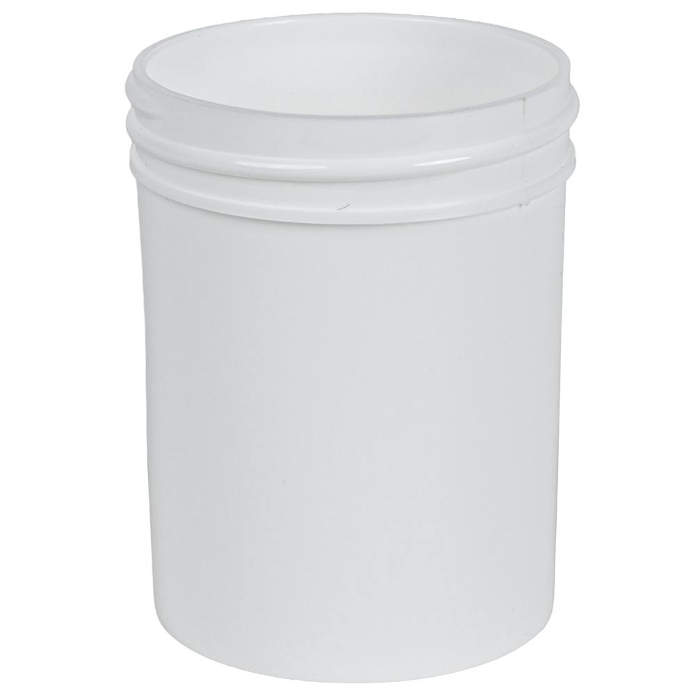 3 oz. White Polypropylene Straight-Sided Round Jar with 53/400 Neck (Cap Sold Separately)