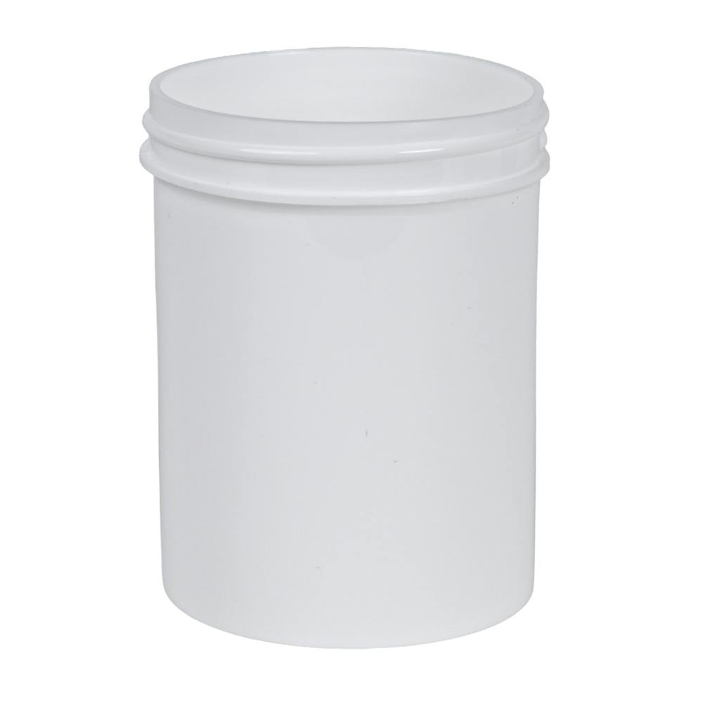 6 oz. White Polypropylene Straight-Sided Round Jar with 63/400 Neck (Cap Sold Separately)