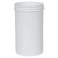 8 oz. White Polypropylene Straight-Sided Round Jar with 63/400 Neck (Cap Sold Separately)