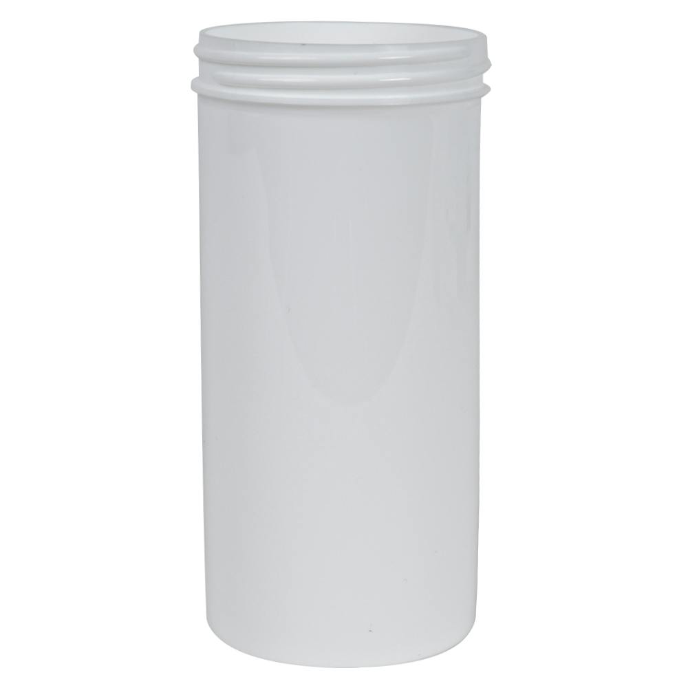 10 oz. White Polypropylene Straight-Sided Round Jar with 63/400 Neck (Cap Sold Separately)