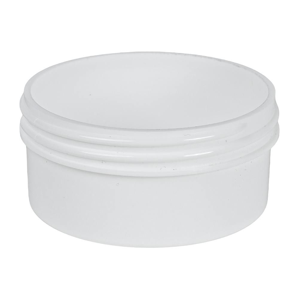2 oz. White Polypropylene Straight-Sided Round Jar with 70/400 Neck (Cap Sold Separately)