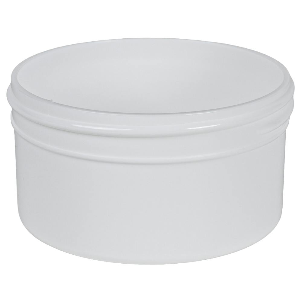 4 oz. White Polypropylene Straight-Sided Round Jar with 83/400 Neck (Cap Sold Separately)