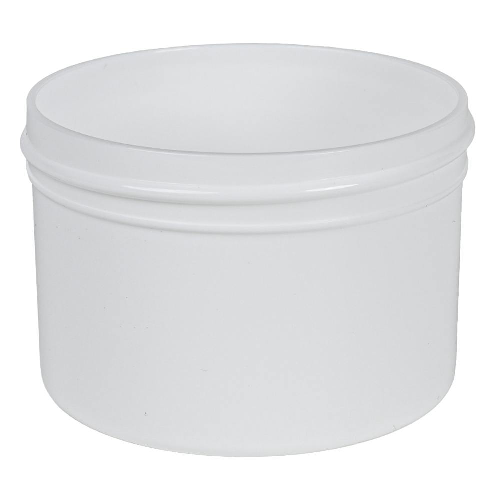 6 oz. White Polypropylene Straight-Sided Round Jar with 83/400 Neck (Cap Sold Separately)