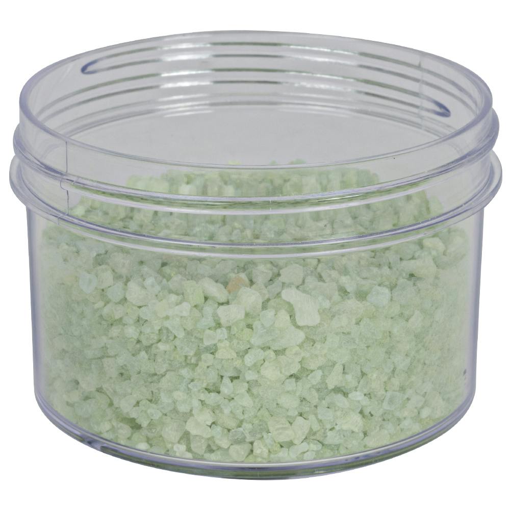 6 oz. Clear Polystyrene Straight-Sided Round Jar with 89/400 Neck (Cap Sold Separately)