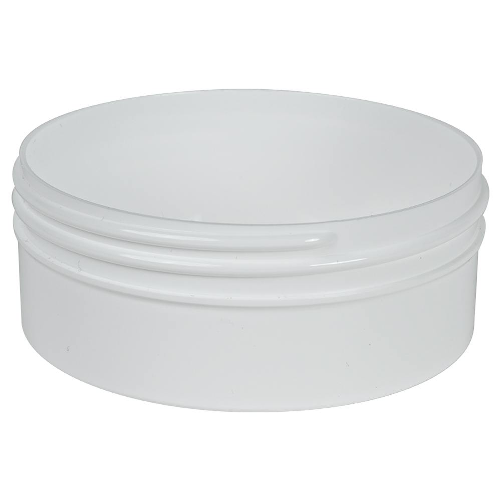 6 oz. White Polypropylene Straight-Sided Round Jar with 100/400 Neck (Cap Sold Separately)