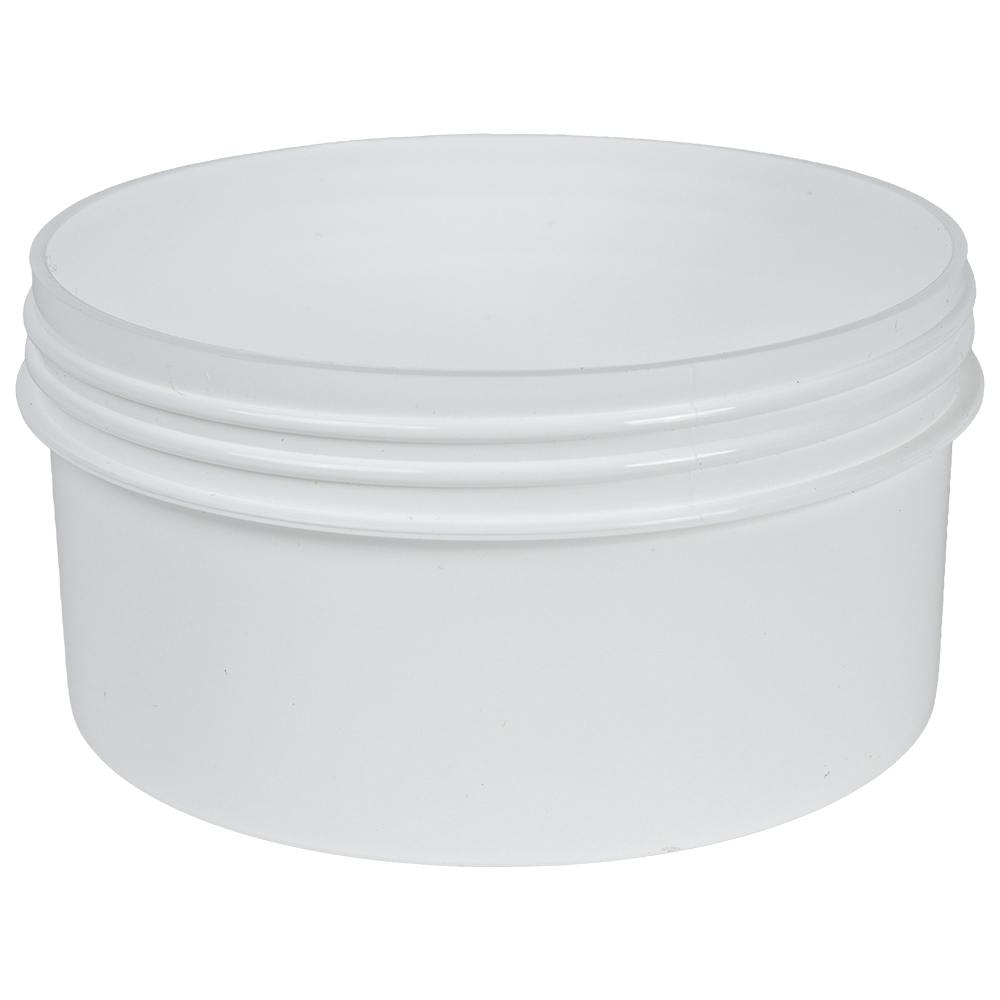 16 oz. White Polypropylene Straight-Sided Round Jar with 120/400 Neck (Cap Sold Separately)
